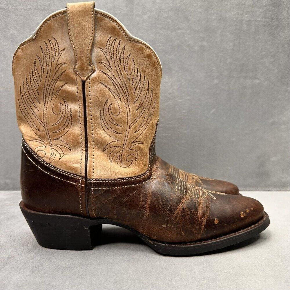 Laredo Tan and Brown Heeled Boots